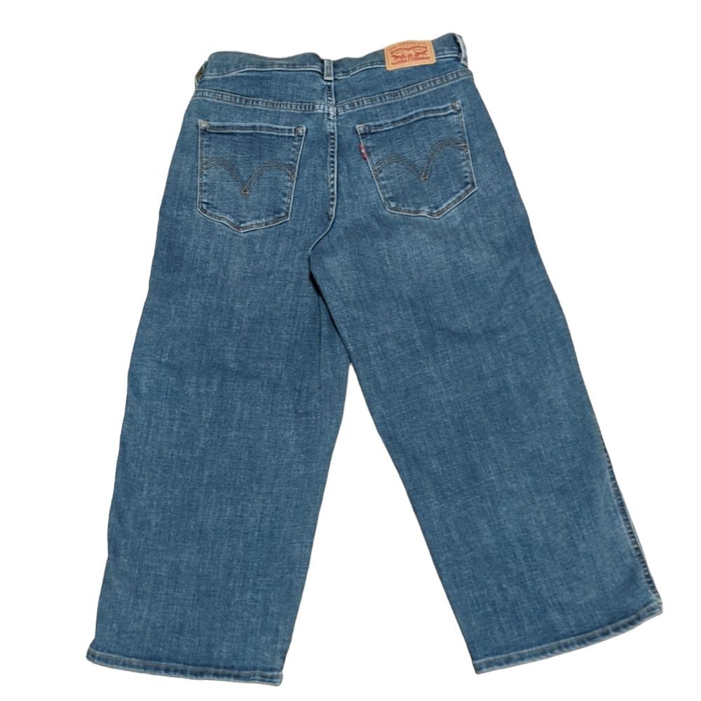 Levi's classic wide leg cropped zip fly jeans 4 - Picture 2 of 12